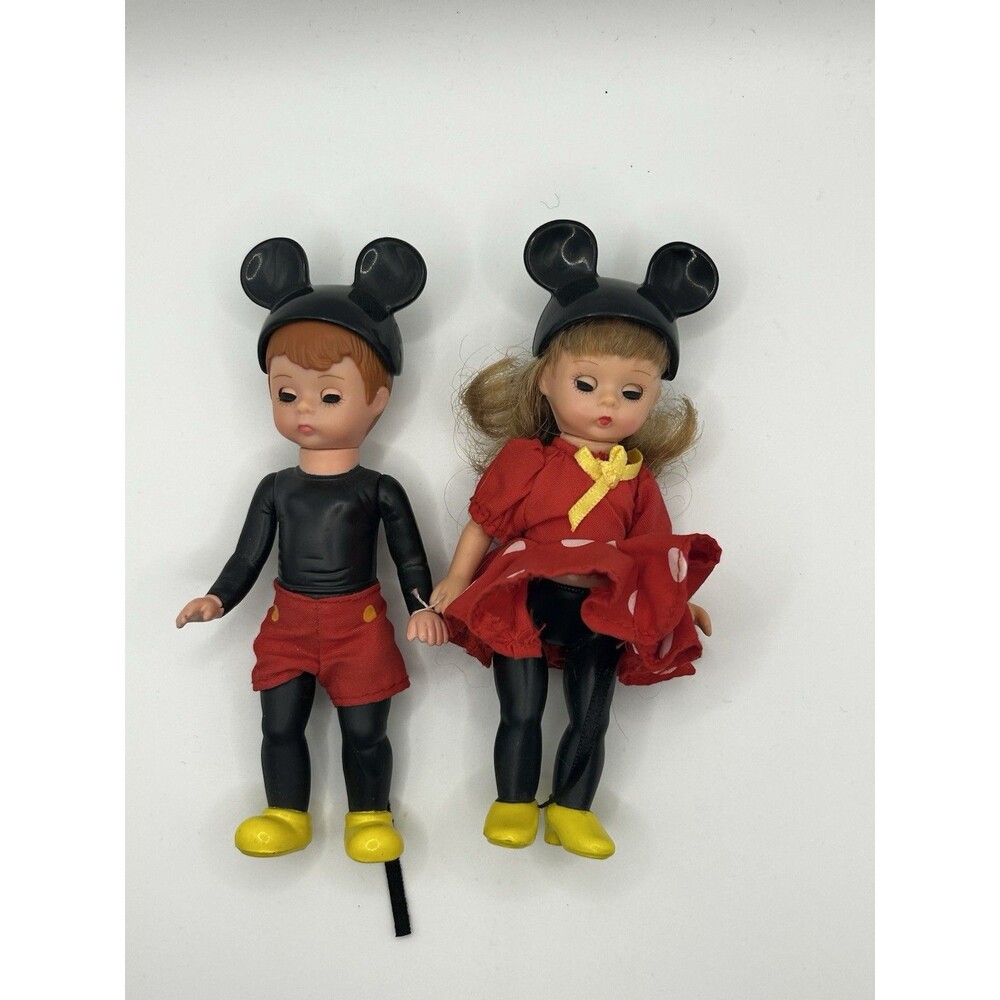 Madame Alexander Mickey Minnie Mouse Doll Set Disney 5" Pair 2004 Boy Girl VTG